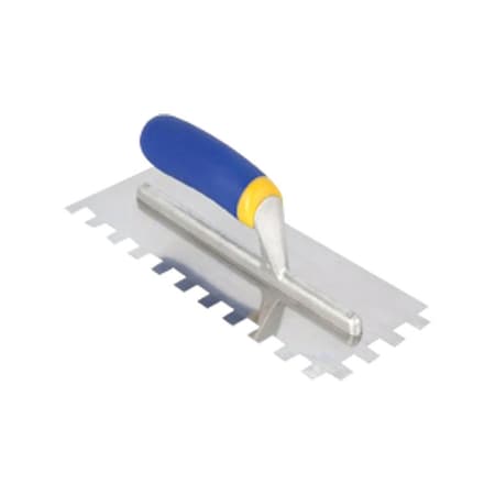 Qep QEP 3.5 in. H X 4.5 in. W X 11 in. L Steel Square Notch Trowel 1 pk 49919